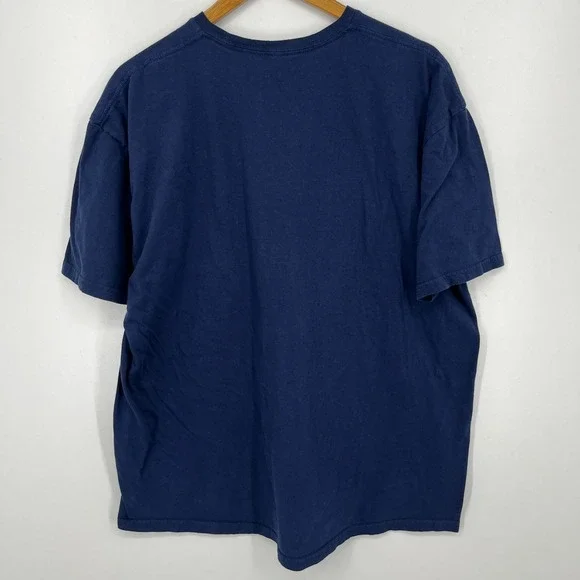 Disney T-Shirt Men's Size XL Navy Blue Mickey Mouse USA Flag Logo Cotton - Picture 6 of 9